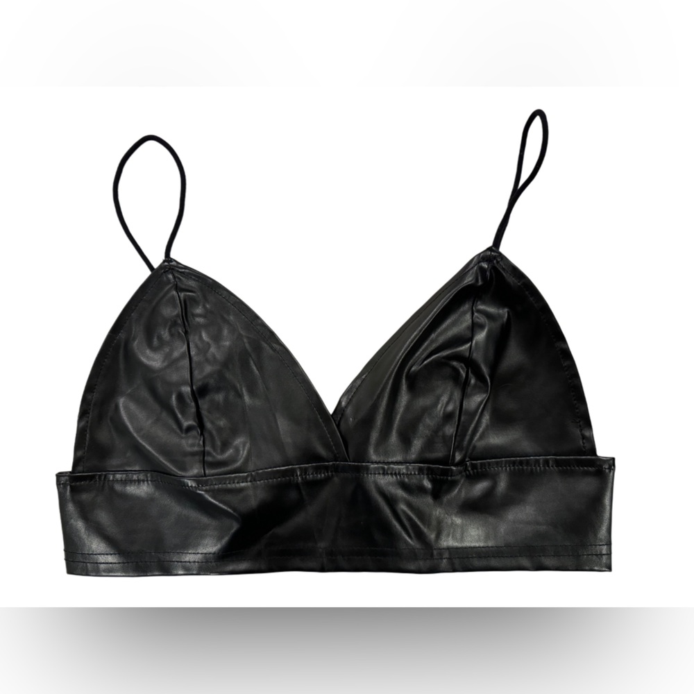 NWT SHEIN ICON Faux leather bralette SZ 6